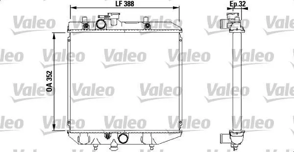 Handler.Part Radiator, engine cooling Valeo 731853 1