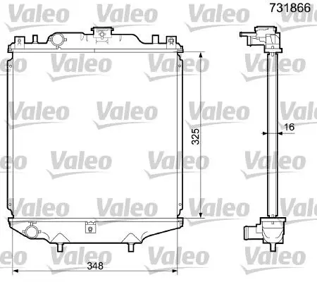 Handler.Part Radiator, engine cooling Valeo 731866 1