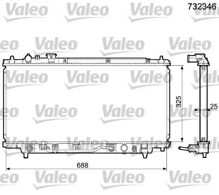 Handler.Part Radiator, engine cooling Valeo 732346 1