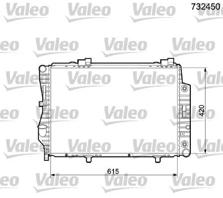 Handler.Part Radiator, engine cooling Valeo 732450 1