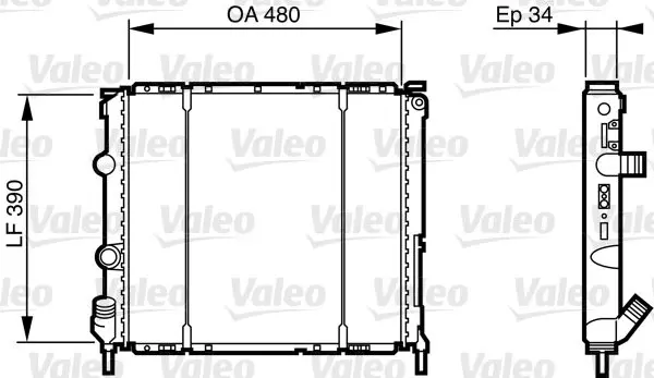 Handler.Part Radiator, engine cooling Valeo 732474 1