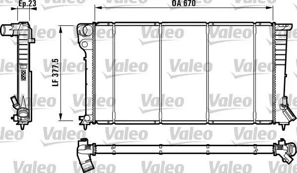 Handler.Part Radiator, engine cooling Valeo 732517 1