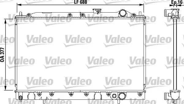 Handler.Part Radiator, engine cooling Valeo 732540 1