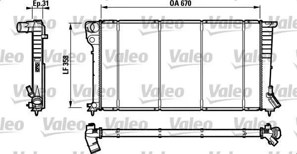 Handler.Part Radiator, engine cooling Valeo 732577 1