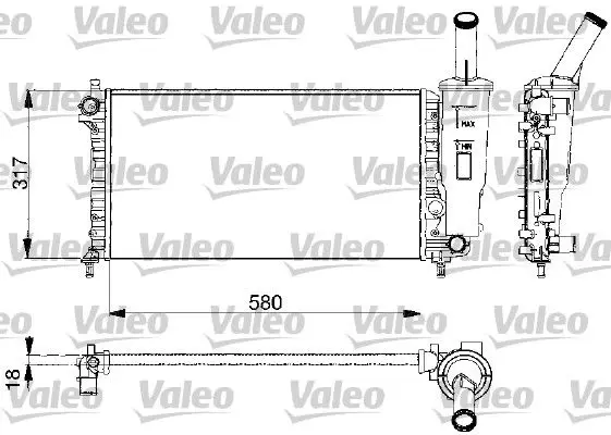 Handler.Part Radiator, engine cooling Valeo 732578 1