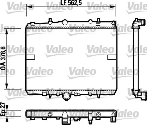 Handler.Part Radiator, engine cooling Valeo 732599 1