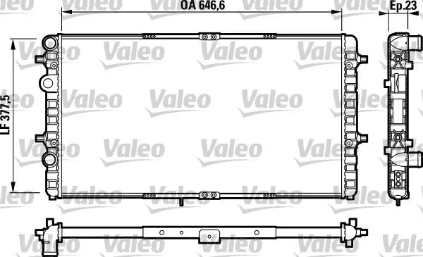 Handler.Part Radiator, engine cooling Valeo 732698 1