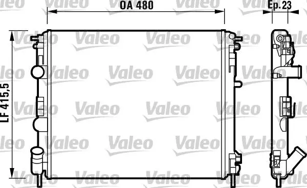 Handler.Part Radiator, engine cooling Valeo 732721 1