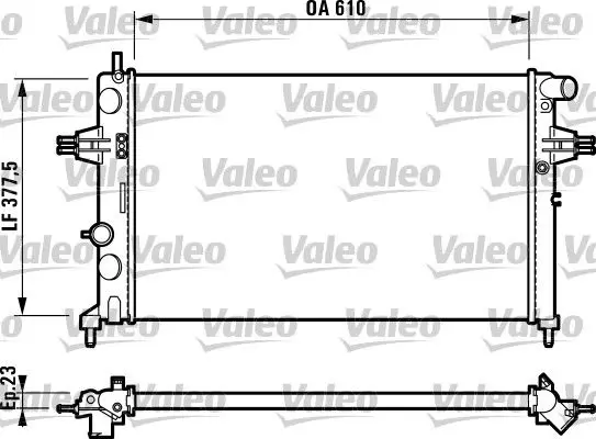 Handler.Part Radiator, engine cooling Valeo 732729 1