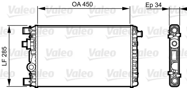 Handler.Part Radiator, engine cooling Valeo 732789 1