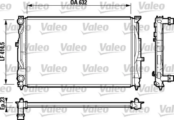 Handler.Part Radiator, engine cooling Valeo 732811 1