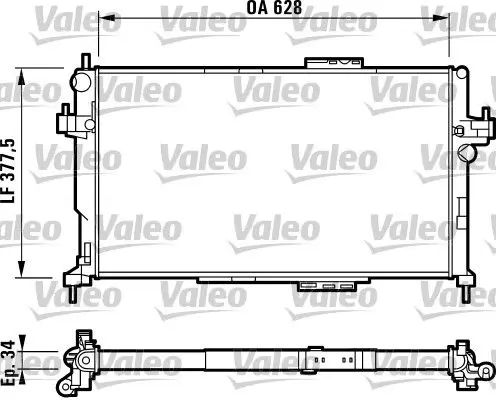 Handler.Part Radiator, engine cooling Valeo 732824 1