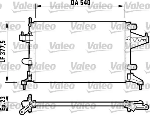 Handler.Part Radiator, engine cooling Valeo 732825 1