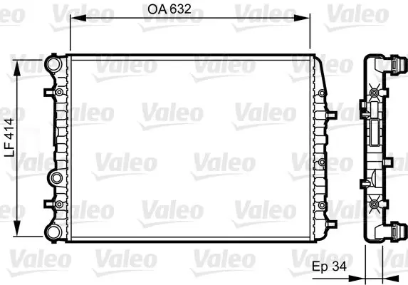 Handler.Part Radiator, engine cooling Valeo 732864 1