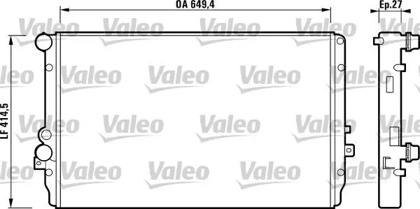 Handler.Part Radiator, engine cooling Valeo 732867 1