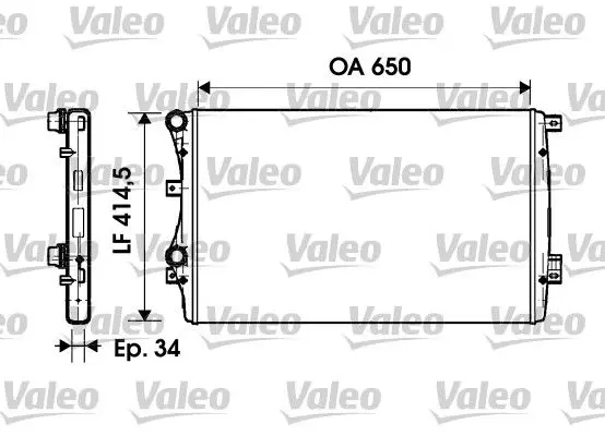 Handler.Part Radiator, engine cooling Valeo 732872 1