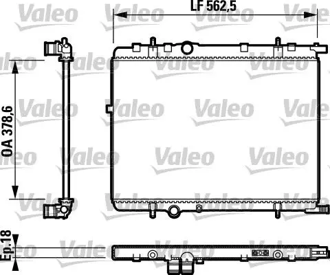 Handler.Part Radiator, engine cooling Valeo 732890 1