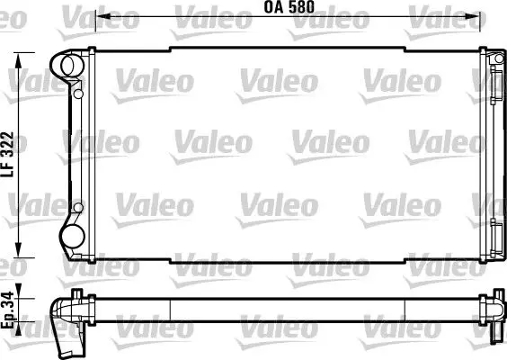 Handler.Part Radiator, engine cooling Valeo 732913 1