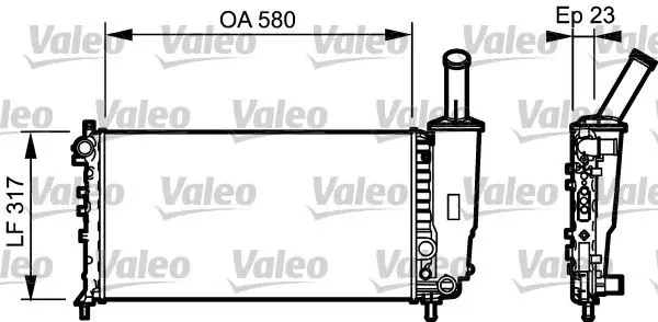 Handler.Part Radiator, engine cooling Valeo 732923 1