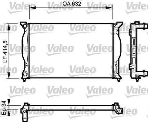 Handler.Part Radiator, engine cooling Valeo 732963 1