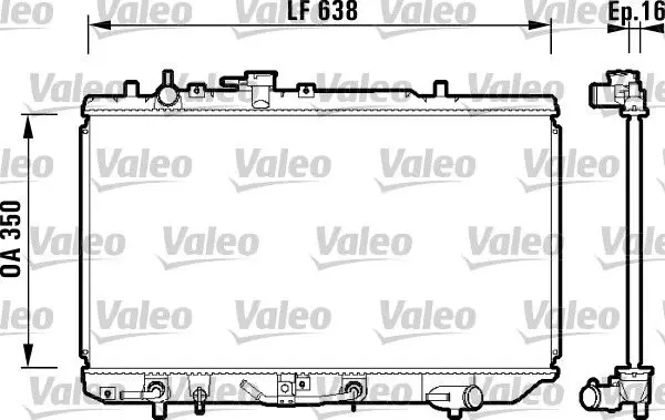 Handler.Part Radiator, engine cooling Valeo 734121 1