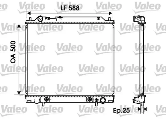 Handler.Part Radiator, engine cooling Valeo 734145 1