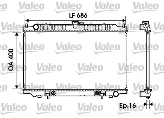 Handler.Part Radiator, engine cooling Valeo 734150 1