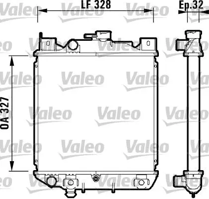 Handler.Part Radiator, engine cooling Valeo 734159 1