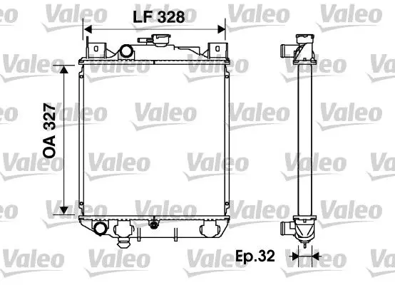 Handler.Part Radiator, engine cooling Valeo 734166 1