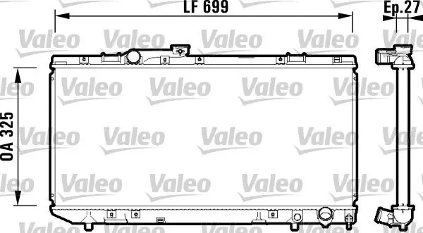 Handler.Part Radiator, engine cooling Valeo 734181 1