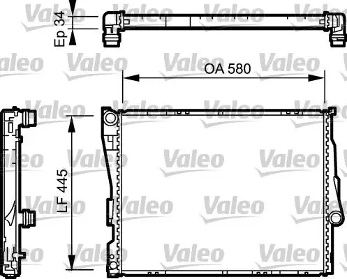 Handler.Part Radiator, engine cooling Valeo 734276 1