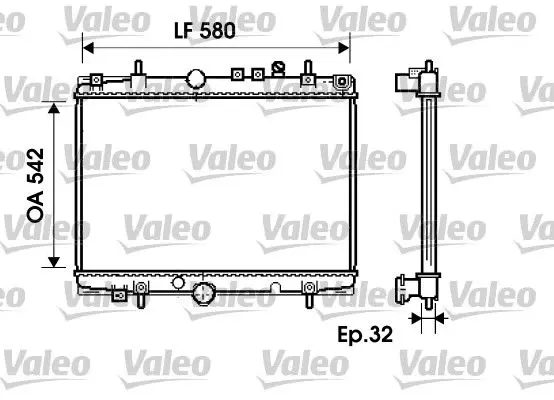 Handler.Part Radiator, engine cooling Valeo 734279 1