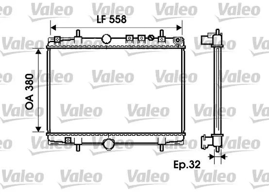 Handler.Part Radiator, engine cooling Valeo 734281 1