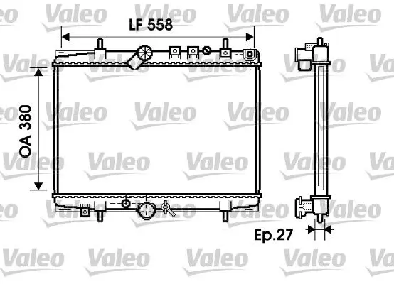 Handler.Part Radiator, engine cooling Valeo 734282 1