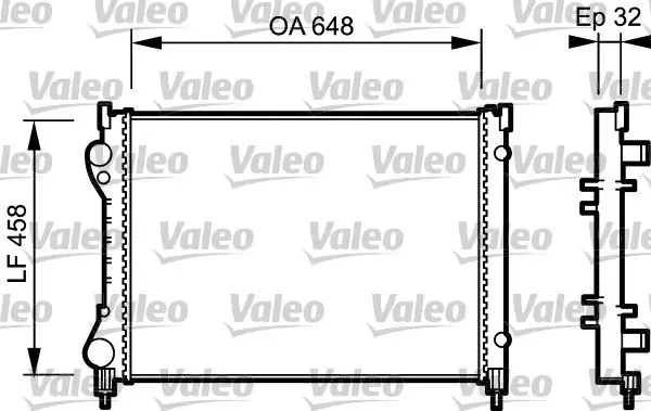 Handler.Part Radiator, engine cooling Valeo 734284 1