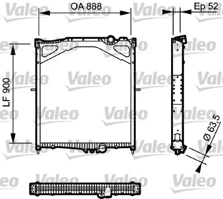 Handler.Part Radiator, engine cooling Valeo 734300 1