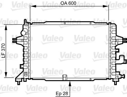 Handler.Part Radiator, engine cooling Valeo 734380 1