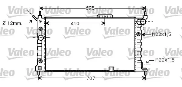 Handler.Part Radiator, engine cooling Valeo 734429 1