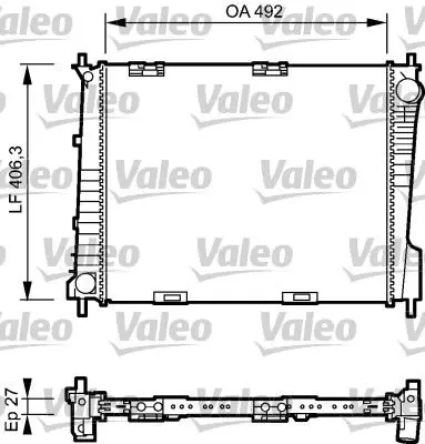 Handler.Part Radiator, engine cooling Valeo 734462 1