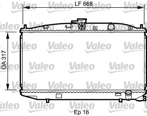 Handler.Part Radiator, engine cooling Valeo 734623 1