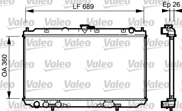 Handler.Part Radiator, engine cooling Valeo 734708 1