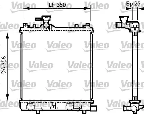 Handler.Part Radiator, engine cooling Valeo 734917 1