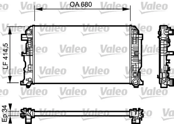 Handler.Part Radiator, engine cooling Valeo 734929 1