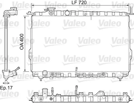 Handler.Part Radiator, engine cooling Valeo 734974 1