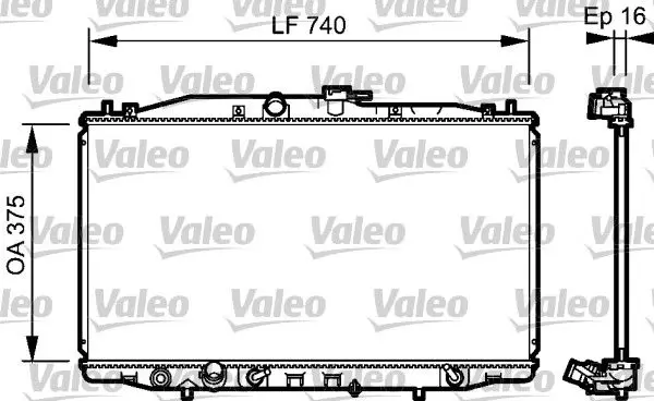 Handler.Part Radiator, engine cooling Valeo 735050 1