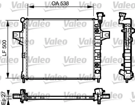 Handler.Part Radiator, engine cooling Valeo 735051 1