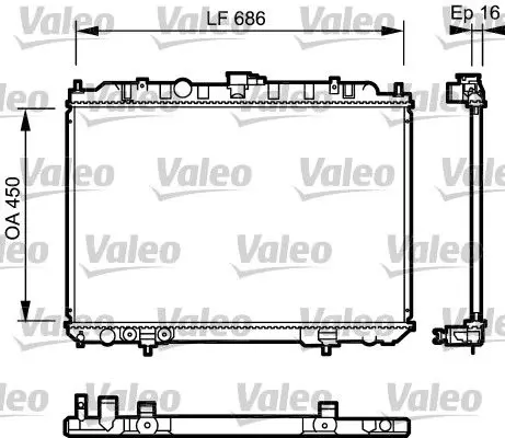 Handler.Part Radiator, engine cooling Valeo 735064 1