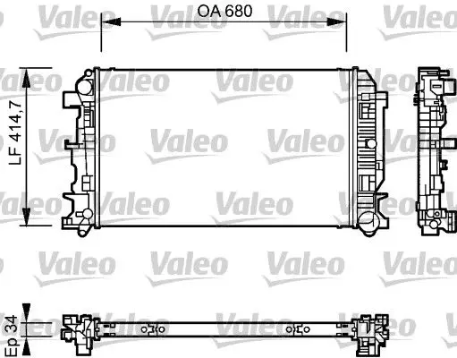 Handler.Part Radiator, engine cooling Valeo 735084 1