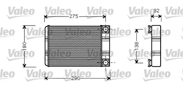 Handler.Part Heat exchanger, interior heating Valeo 812321 1