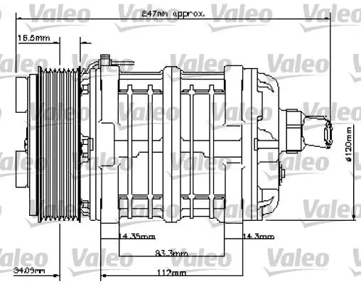 Handler.Part Compressor, air conditioning Valeo 815818 1